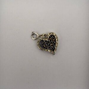 Brighton Heart Charm in Gold and Black
